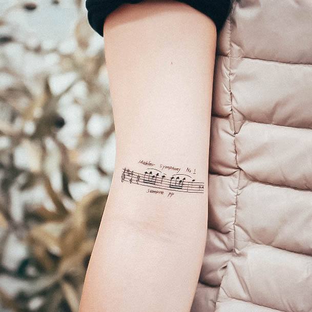 Luscious Designs Womens Music Note Tattoo Ideas