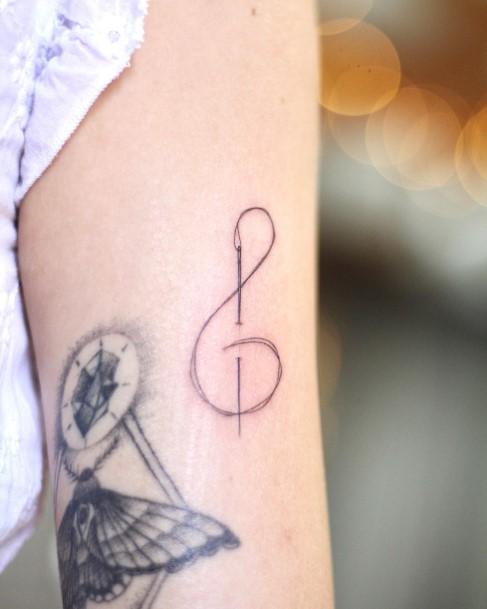 Luscious Designs Womens Needle And Thread Tattoo Ideas