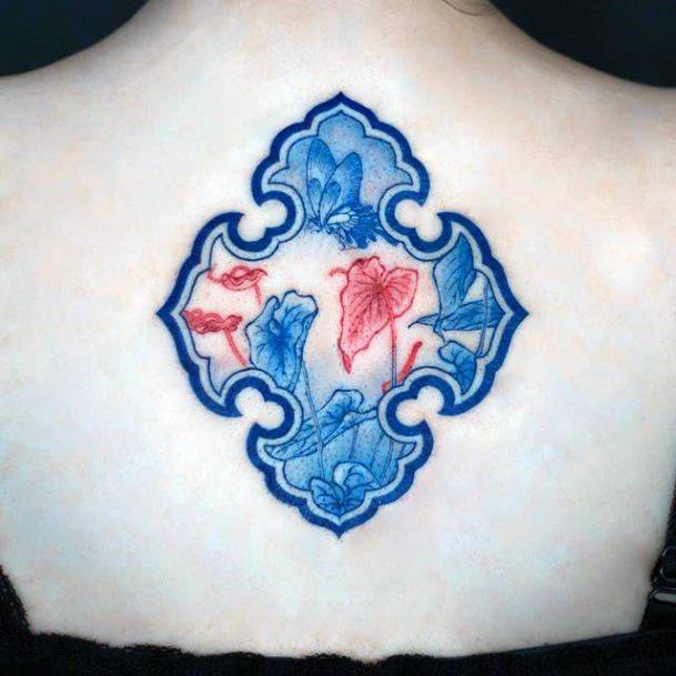 Luscious Designs Womens Oriental Plate Porcelain Tattoo Ideas