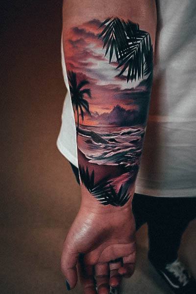 Luscious Designs Womens Palm Tree Tattoo Ideas