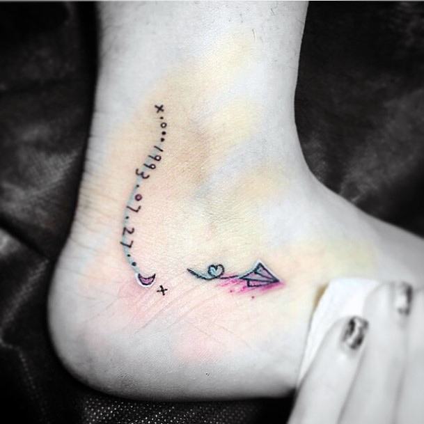 Luscious Designs Womens Paper Airplane Tattoo Ideas