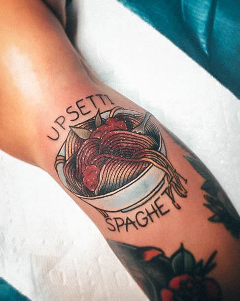 Luscious Designs Womens Pasta Tattoo Ideas