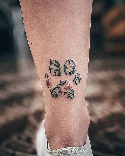 Luscious Designs Womens Paw Print Tattoo Ideas