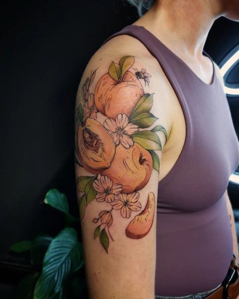 Luscious Designs Womens Peach Tattoo Ideas