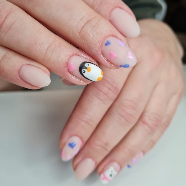 Luscious Designs Womens Penguin Nail Ideas