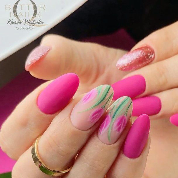 Luscious Designs Womens Pink Summer Nail Ideas