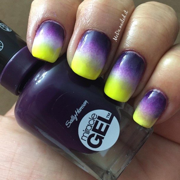 Luscious Designs Womens Purple And Yellow Nail Ideas