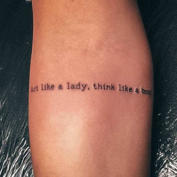 Luscious Designs Womens Quote Tattoo Ideas