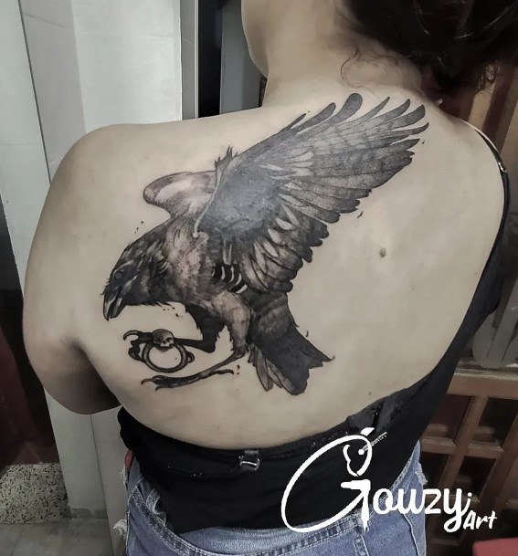 Luscious Designs Womens Raven Tattoo Ideas