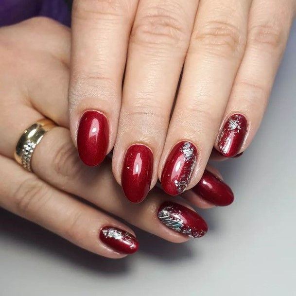 Top 100 Best Red And Silver Nails For Women - Manicure Fingernail Ideas