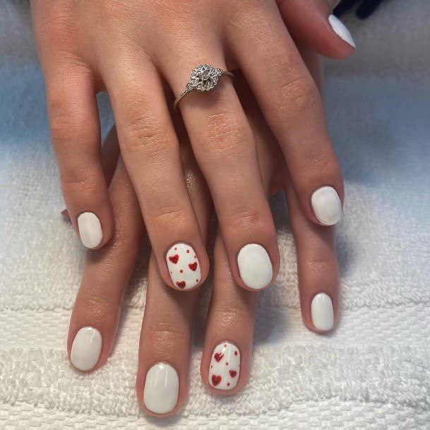 Luscious Designs Womens Red And White Nail Ideas