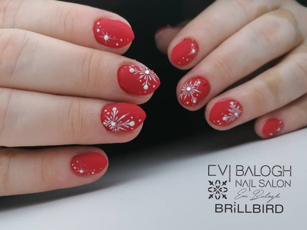 Luscious Designs Womens Red With Diamond Rhinestones Nail Ideas