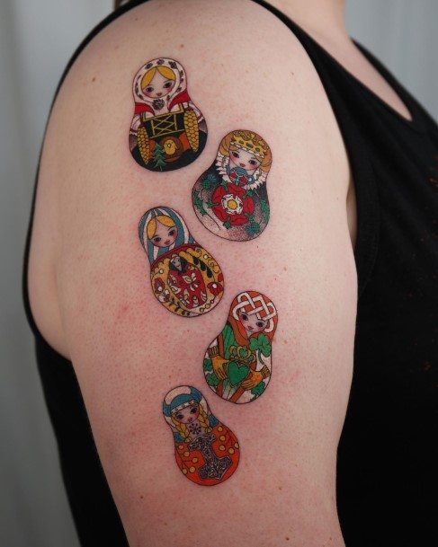 Luscious Designs Womens Russian Nesting Doll Matryoshka Tattoo Ideas