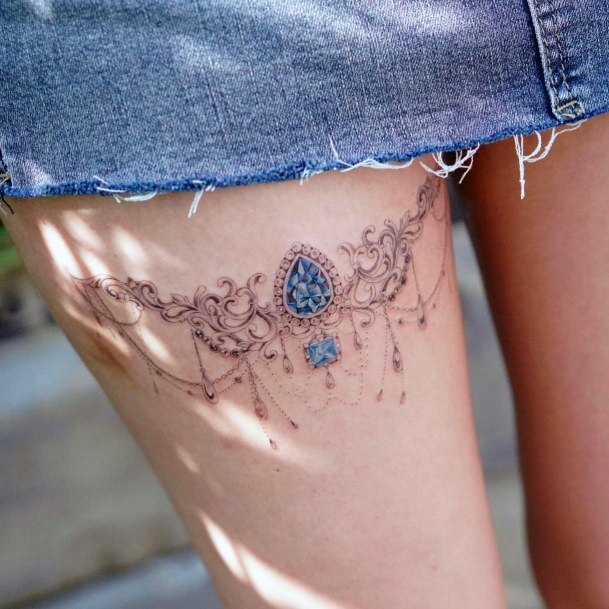 Luscious Designs Womens Sapphire Tattoo Ideas