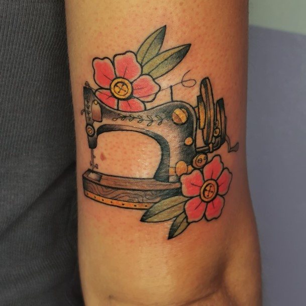 Luscious Designs Womens Sewing Machine Tattoo Ideas