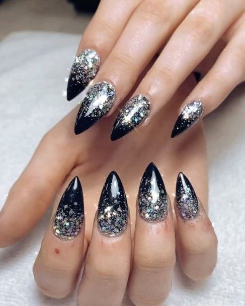 Luscious Designs Womens Silver Ombre Nail Ideas