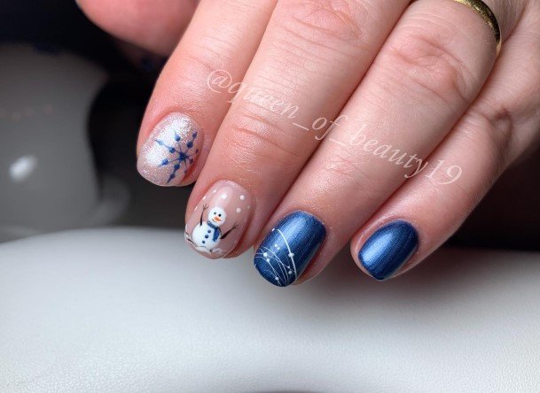 Luscious Designs Womens Snowman Nail Ideas