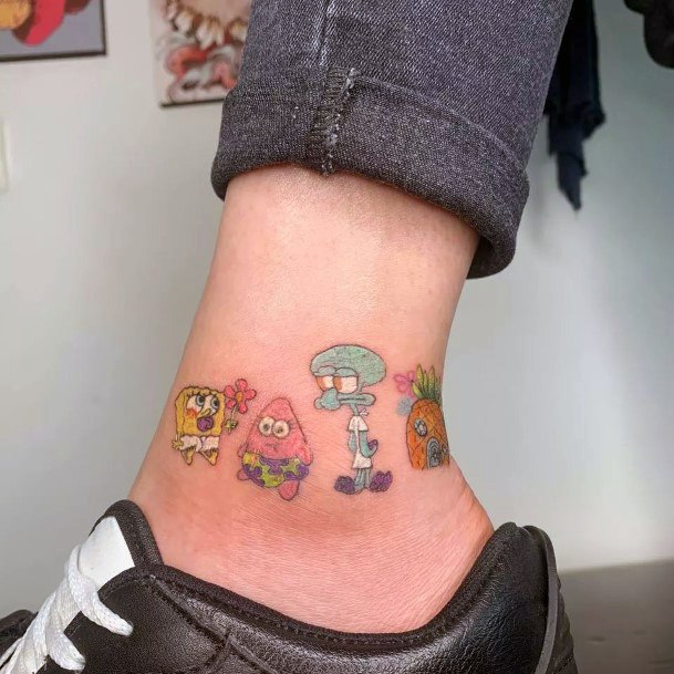 Luscious Designs Womens Spongebob Tattoo Ideas