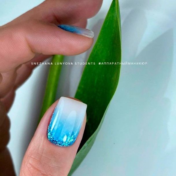 Luscious Designs Womens Square Ombre Nail Ideas