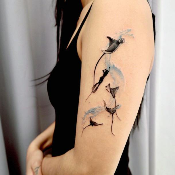 Luscious Designs Womens Stingray Tattoo Ideas