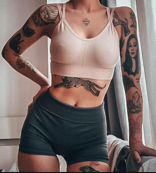 Luscious Designs Womens Stomach Tattoo Ideas