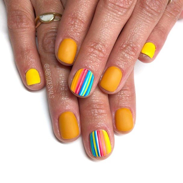 Luscious Designs Womens Striped Nail Ideas