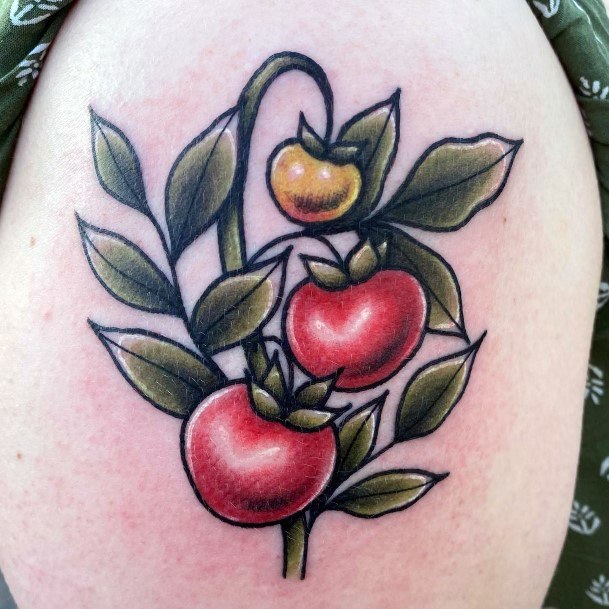 Luscious Designs Womens Tomato Tattoo Ideas