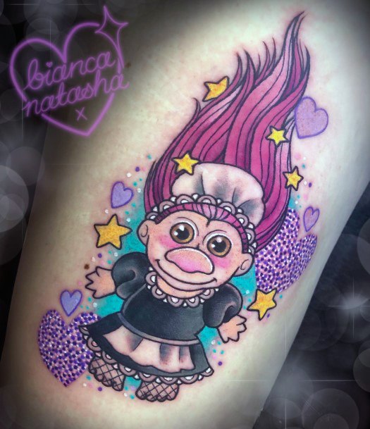 Luscious Designs Womens Troll Doll Tattoo Ideas