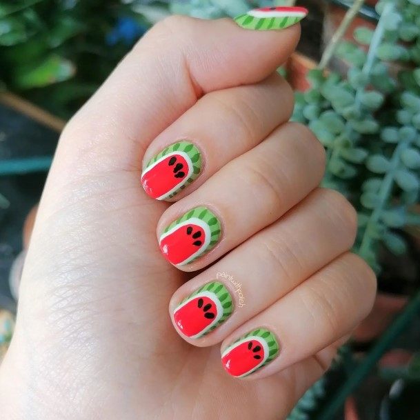 Luscious Designs Womens Watermelon Nail Ideas