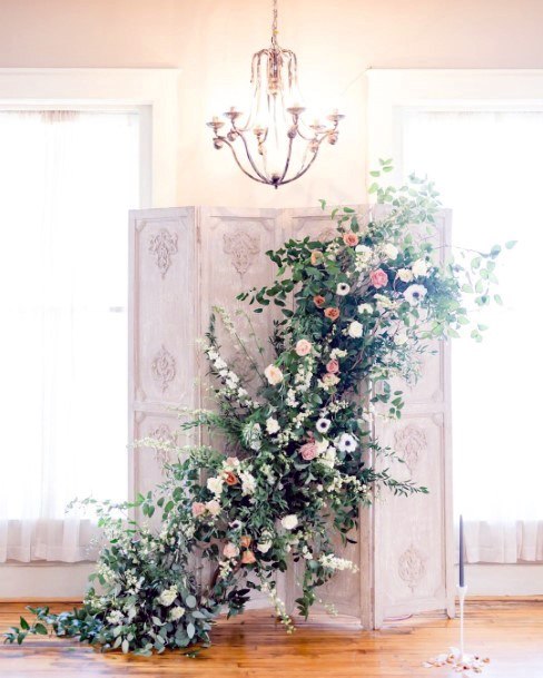 Luscious Greenery White Flower Wedding Backdrop Inspiration Ideas