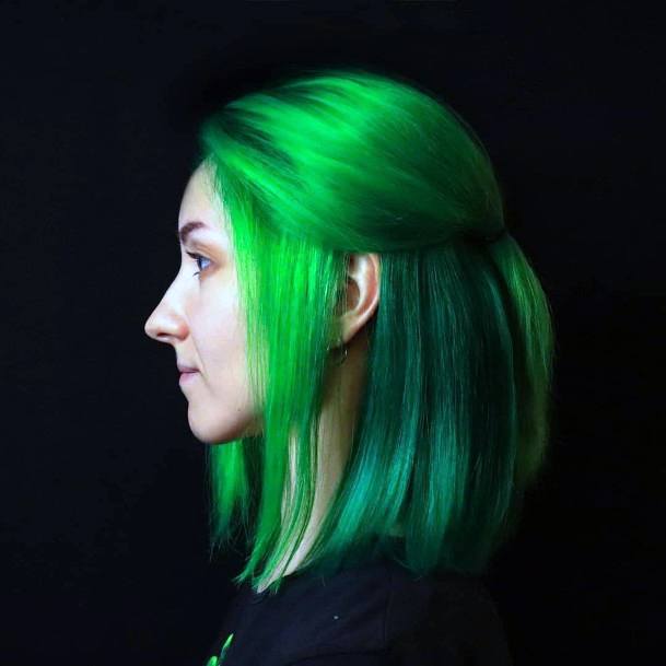 Top 100 Best Green Hairstyles For Women - Emerald Hair Dye Ideas