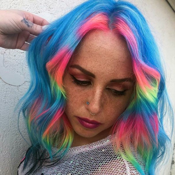 Luscious Ideas Womens Neon Hairstyles Ideas