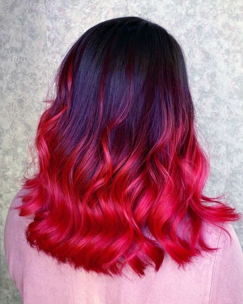 Luscious Ideas Womens Red Ombre Hairstyles Ideas