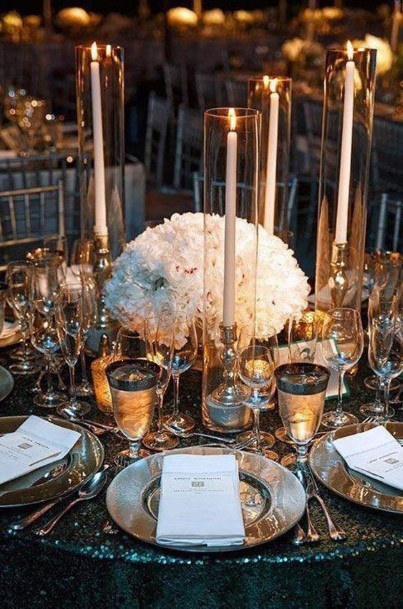 Lush White Floral Bouquet Centerpiece Table Decoration Inspiration For Weddings