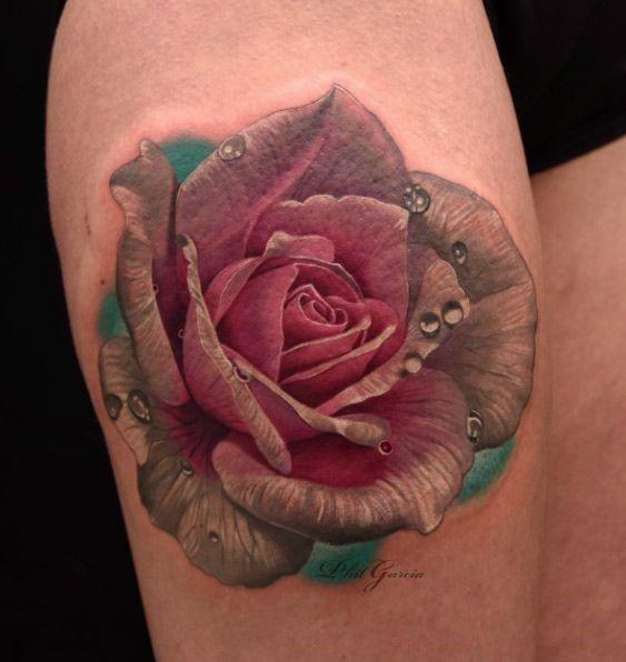 Luxurious Rose Flower Tattoo Womens Arms