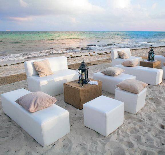 Luxury Lounge Seating By Ocean Beach Wedding Ideas