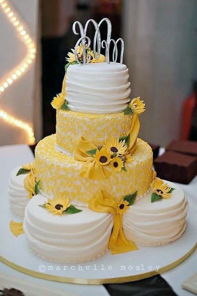 Luxury Wedding Cake Women Sunflower