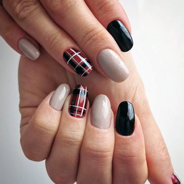 Madras Checkered Nails Women