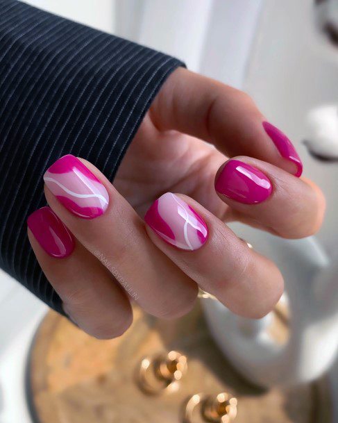 Magenta Girls Nail Ideas