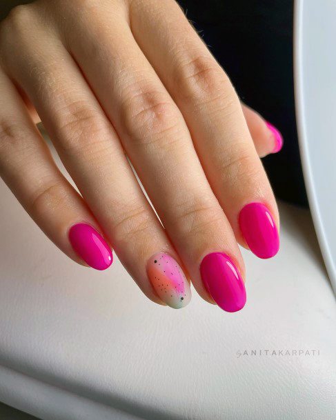 Magenta Nail For Ladies