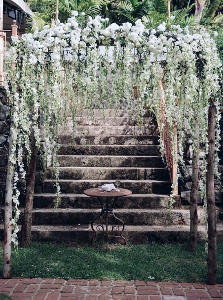 Magical Hanging Floral Inspiration Wedding Arch Ideas