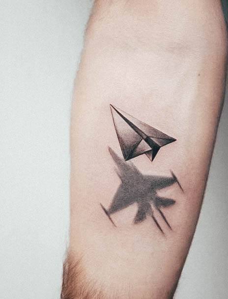 Magnificent Airplane Tattoo For Girls