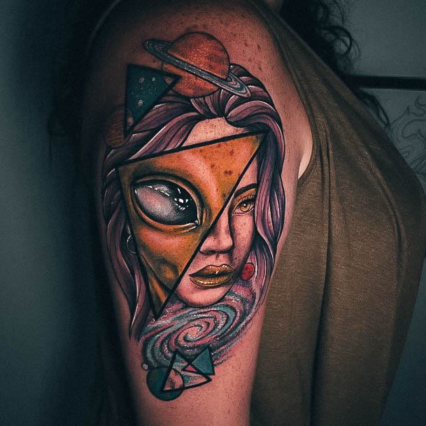 Magnificent Alien Tattoo For Girls