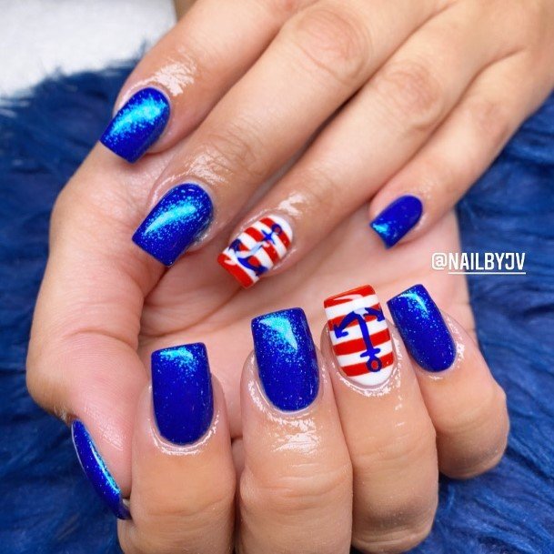 Magnificent Anchor Nail For Girls