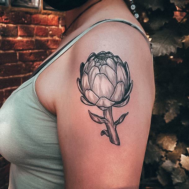 Magnificent Artichoke Tattoo For Girls