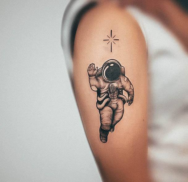 Magnificent Astronaut Tattoo For Girls