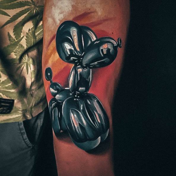 Magnificent Ballon Animal Tattoo For Girls