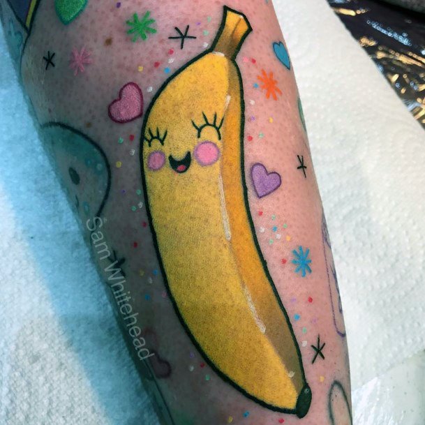 Magnificent Banana Tattoo For Girls