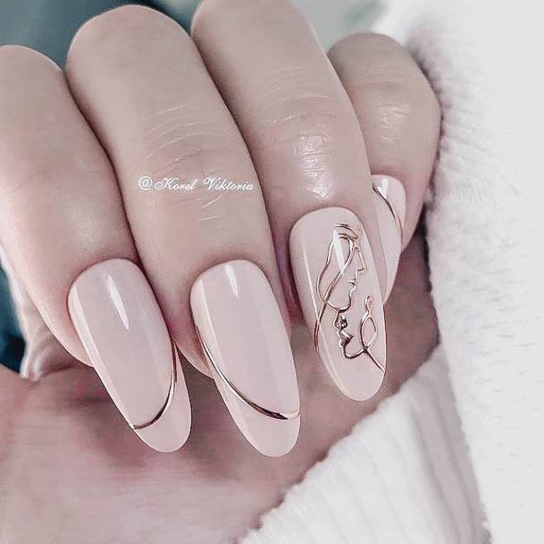 Magnificent Beige Fingernails For Girls