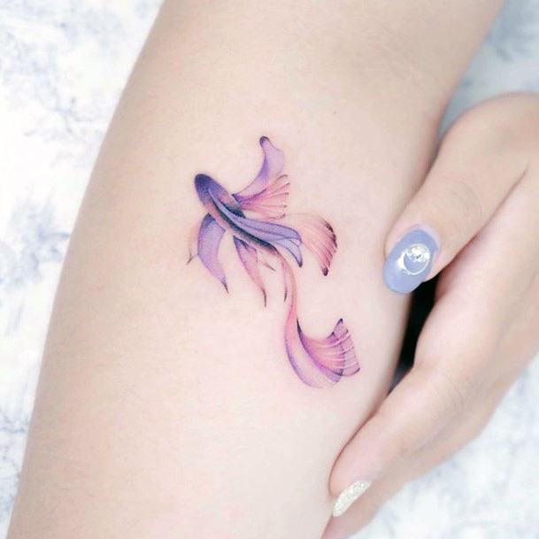 Magnificent Betta Fish Tattoo For Girls